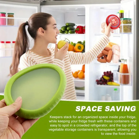 💖Spring Hot Sale 50% OFF 🎁 Silicone Fresh-Keeping Box Set 🥦🍓 | Stackable & Leak-Proof